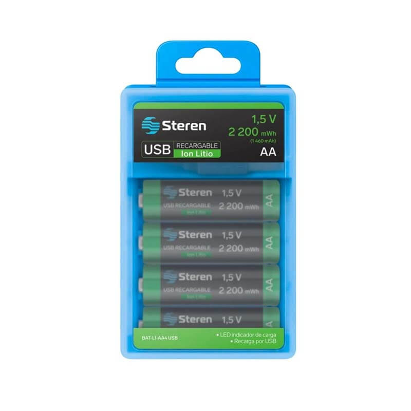 4 Baterías Recargables AA