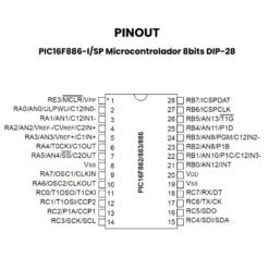 PIC16F886-ISP Microcontrolador 8bits DIP-28