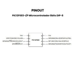 PIC12F683-IP Microcontrolador 8bits DIP-8