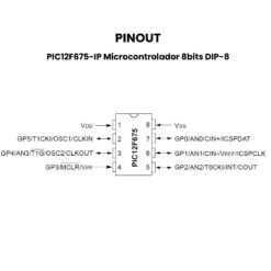 PIC12F675-IP Microcontrolador 8bits DIP-8