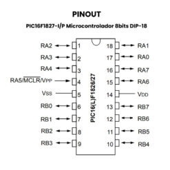 PIC16F1827-I/P Microcontrolador 8bits DIP-18