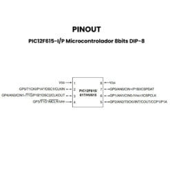 PIC12F615-IP Microcontrolador 8bits DIP-8