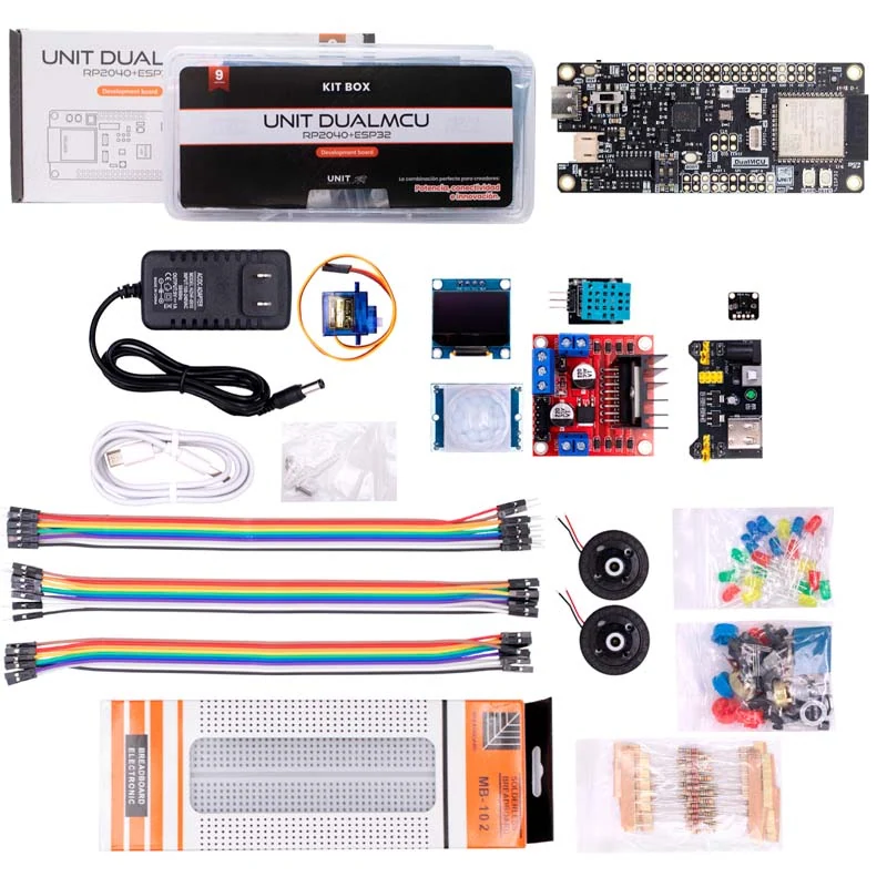 UNIT Kit DualMCU ESP32 + RP2040 10 Practicas Python