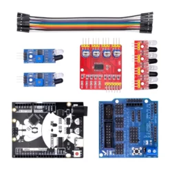 Kit Carro 4WD Robot Seguidor de Línea y Evasor