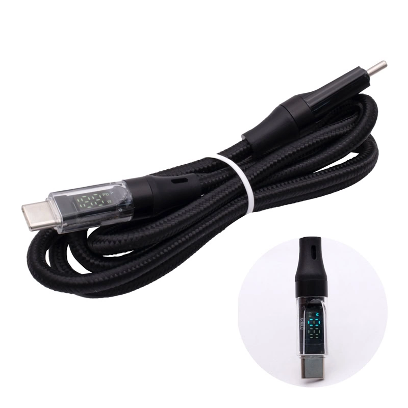 AR4574 Cable de Datos y Carga Rápida de 120W Tipo C con Pantalla Led 1m
