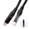 AR4574 Cable de Datos y Carga Rápida de 120W Tipo C con Pantalla Led 1m