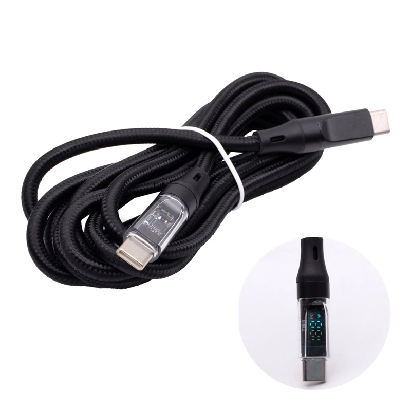 AR4575 Cable de Datos y Carga Rápida de 120W Tipo C con Pantalla Led 2m