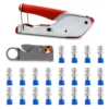 Kit Pinza de Compresión para Cable Coaxial RG59/RG6 con Pelador Giratorio + 20 Conectores F
