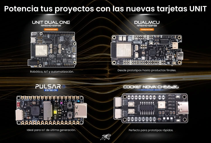 Tarjetas de desarrollo UNIT Electronics