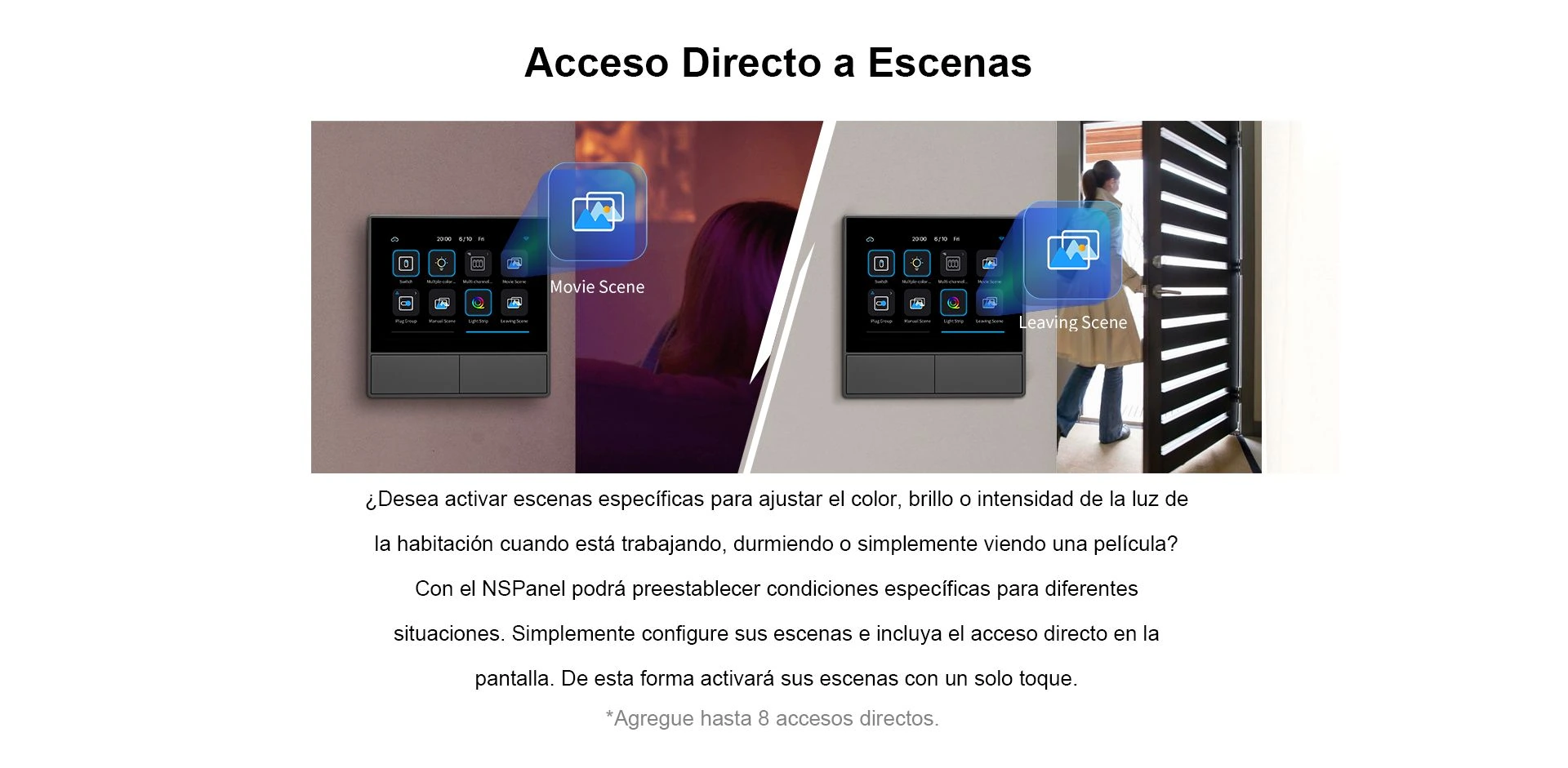 Sonoff NSPanel - Acceso Directo a Escenas