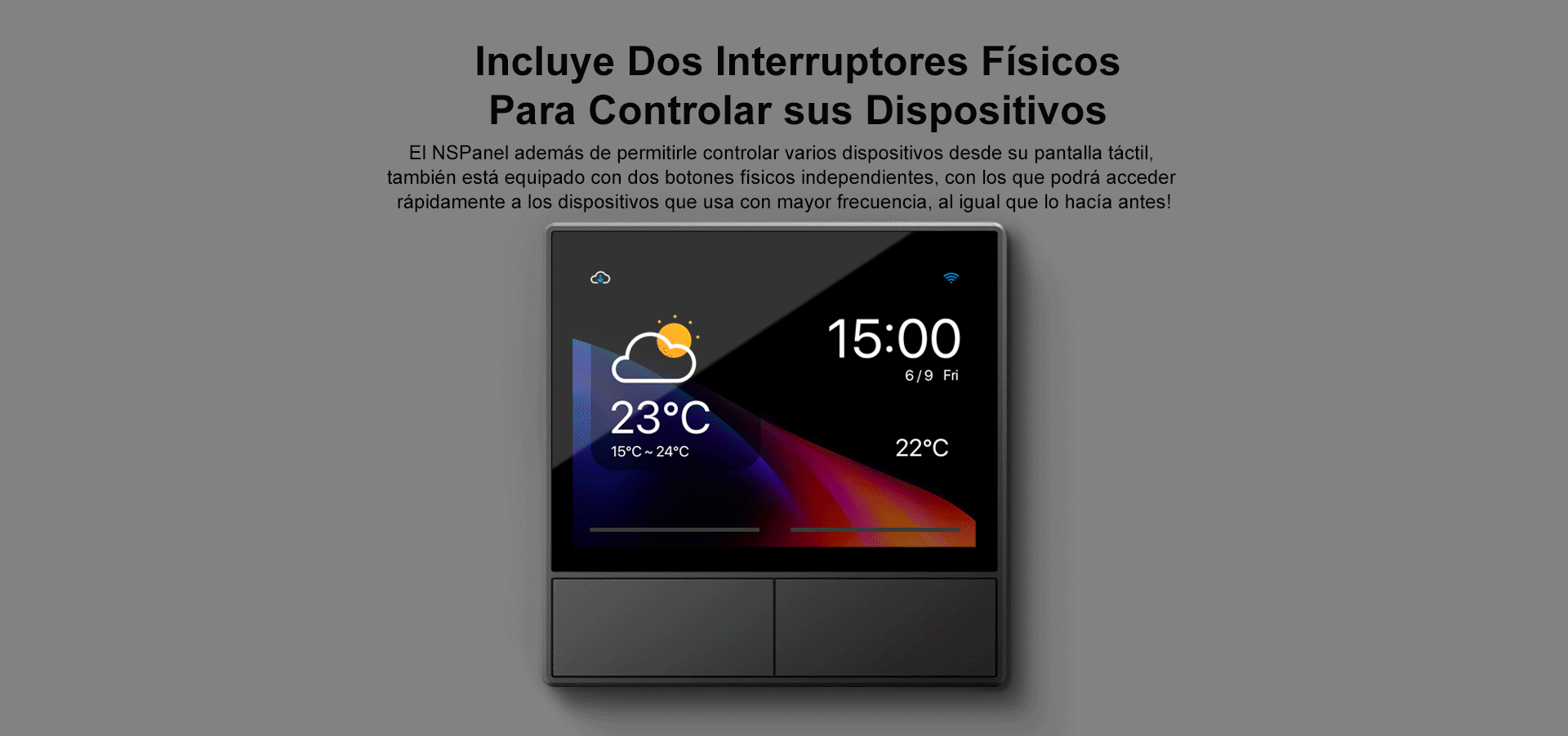 Sonoff NSPanel - Incluye dos interruptores físicos