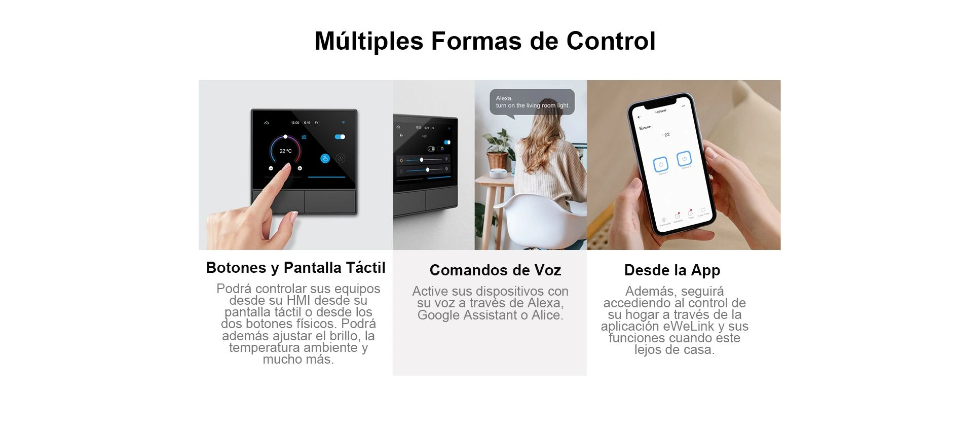 Sonoff NSPanel Multiples Formas de Control