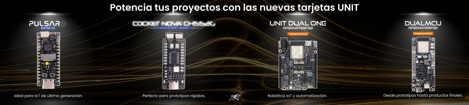 Tarjetas de desarrollo UNIT Electronics