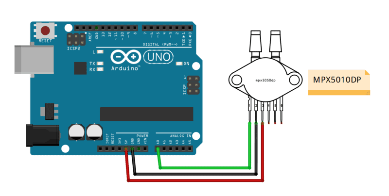 AR4746 - MPX5010DP Sensor de Presion Diferencial IA