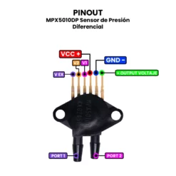 AR4746 - MPX5010DP Sensor de Presion Diferencial PINOUT