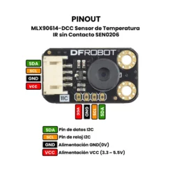 MLX90614-DCC Sensor de Temperatura IR sin Contacto SEN0206 Pinout