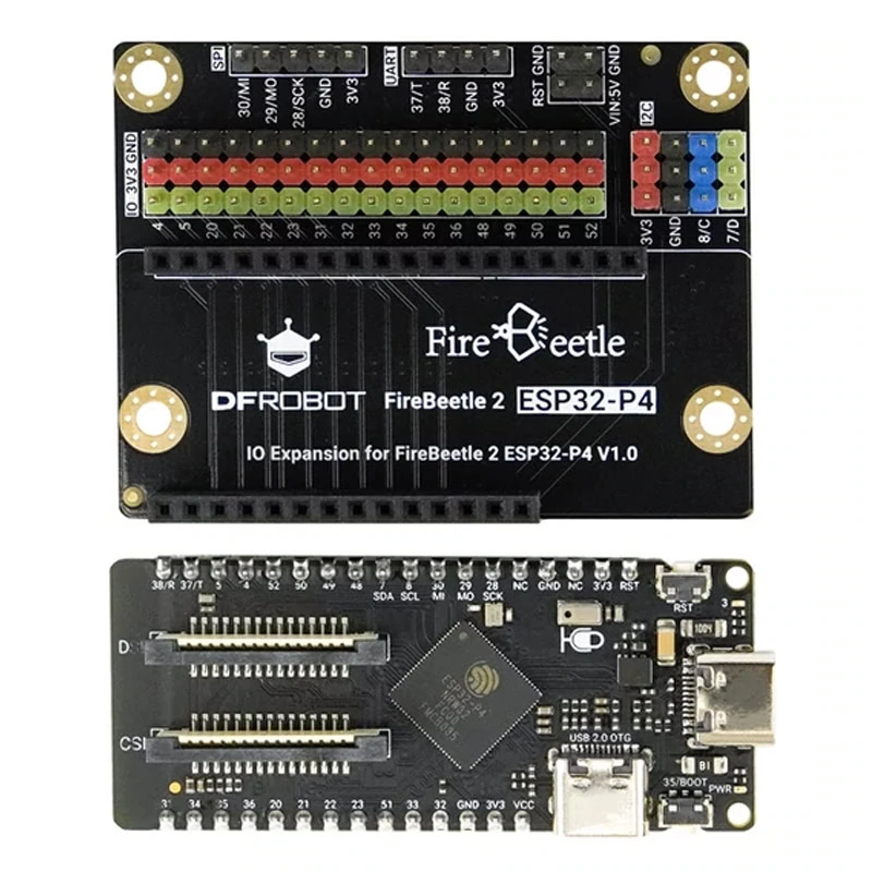 Kit de Desarrollo IA con FireBeetle 2 ESP32-P4 y Tarjeta de Expansión DFR1237