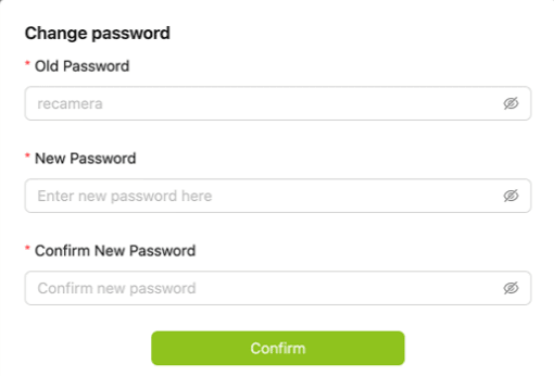 inicio de sesion reCamera