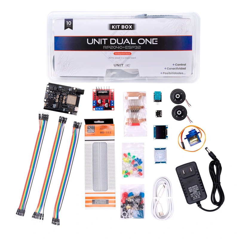 UNIT DUAL ONE RP2040 + ESP32 Kit de Iniciación 9 Practicas