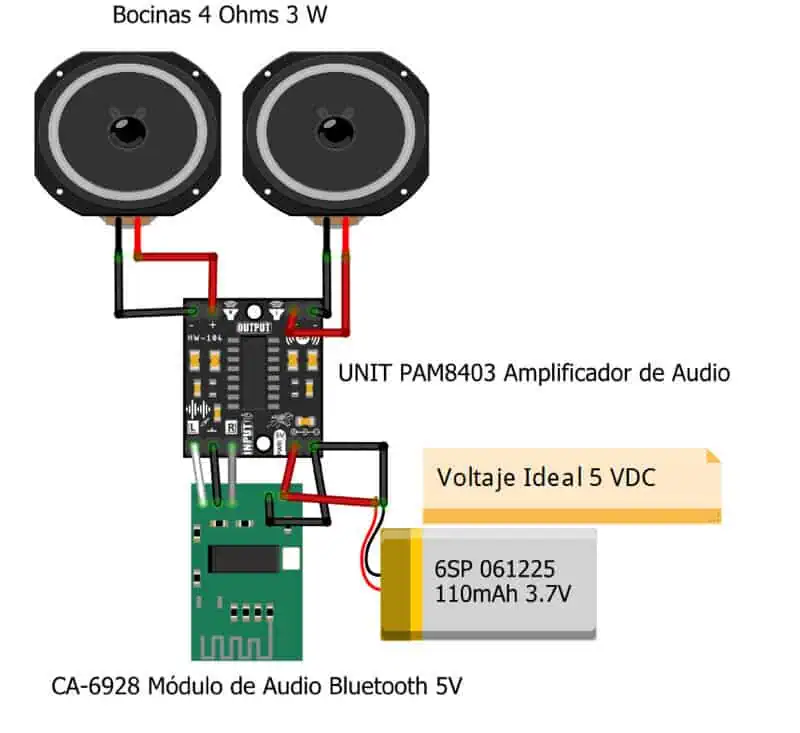 AR4850 - CA-6928 Módulo de Audio Bluetooth 5V IA