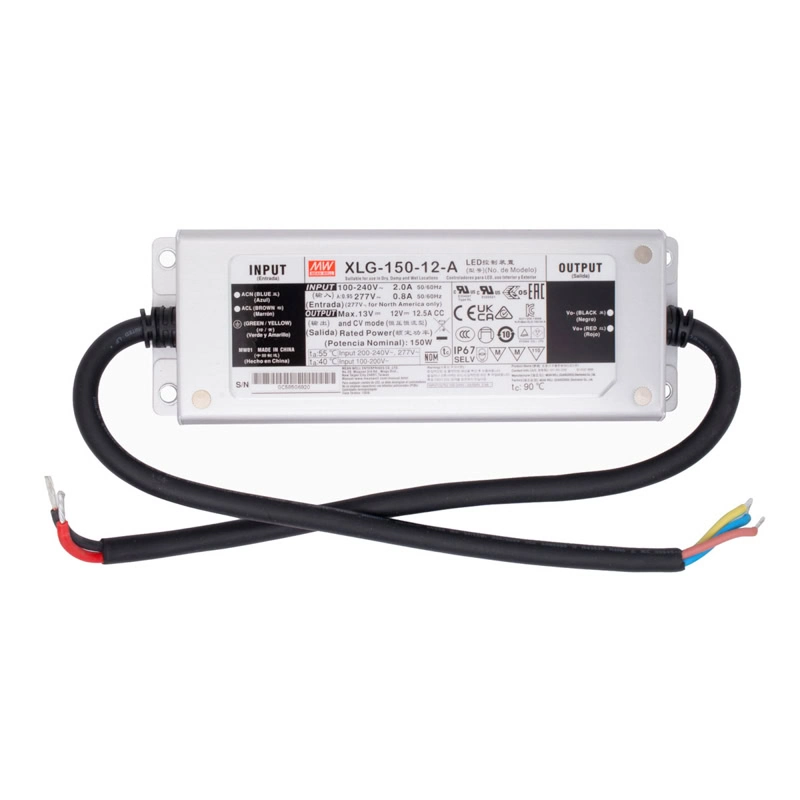 XLG-150-12-A Fuente Conmutada 12V 12.5A IP67 MEAN WELL