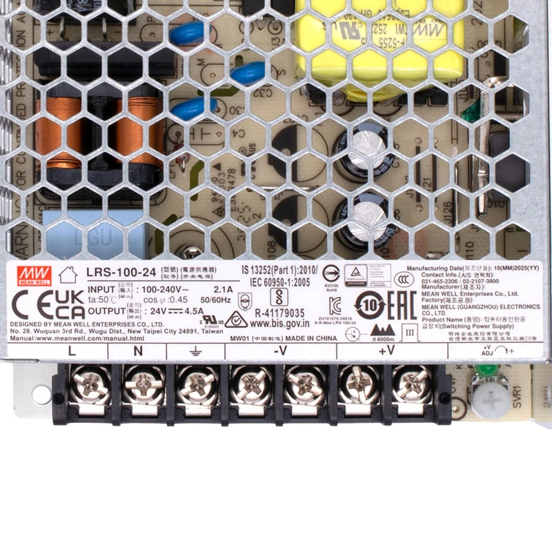 LRS-100-24 Fuente Conmutada 24V 4.5A MEANWELL