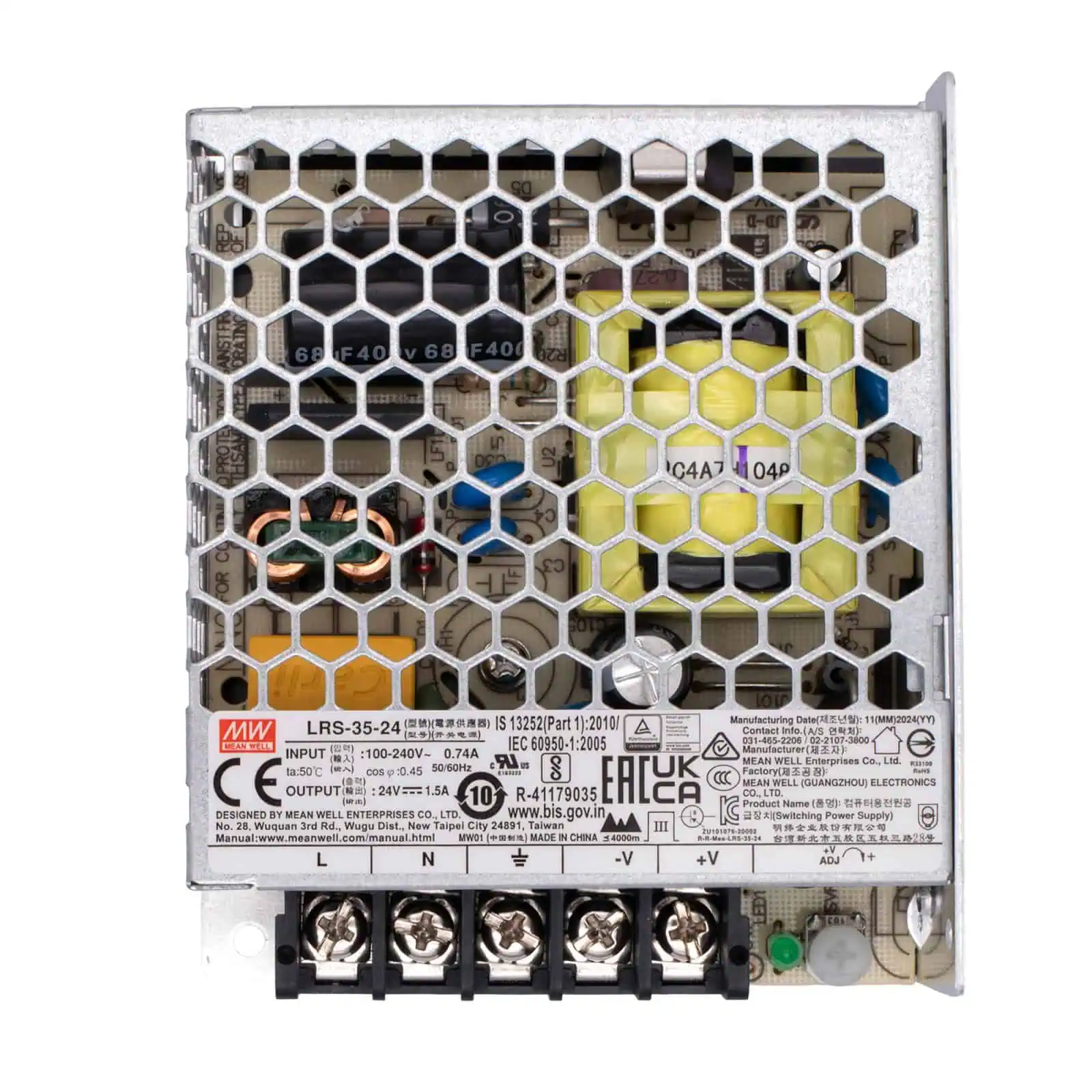 LRS-35-24 Fuente Conmutada 24V 1.5A MEAN WELL