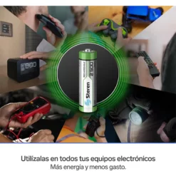 Paquete de 4 pilas Recargables AA NiMH 2500 mAh de Alta Capacidad