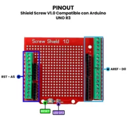 AR4856 - Shield Screw V1.0 Compatible con Arduino UNO R3 PINOUT