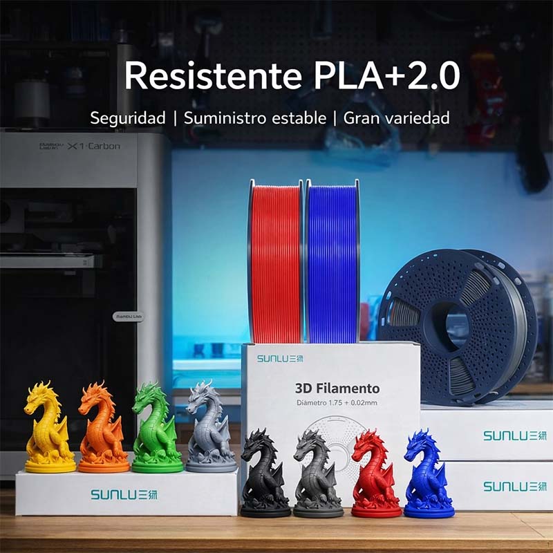 Filamento PLA+2.0 High Speed SUNLU