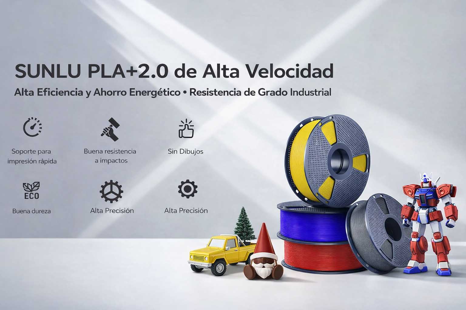 Filamento PLA+2.0 High Speed SUNLU