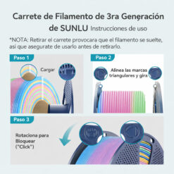 PLA+ Silk Arcoíris 1Kg Filamento SUNLU (10)