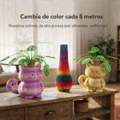 Filamento PLA+ Silk Arcoíris 05 Degradado Cada 8M 1Kg SUNLU