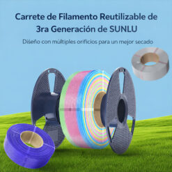 Filamento PLA+ Silk Arcoíris 05 Degradado Cada 8M 1Kg SUNLU