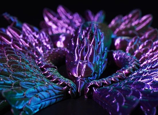 PLA+ Silk Bicolor Negro y Azul SUNLU (3)