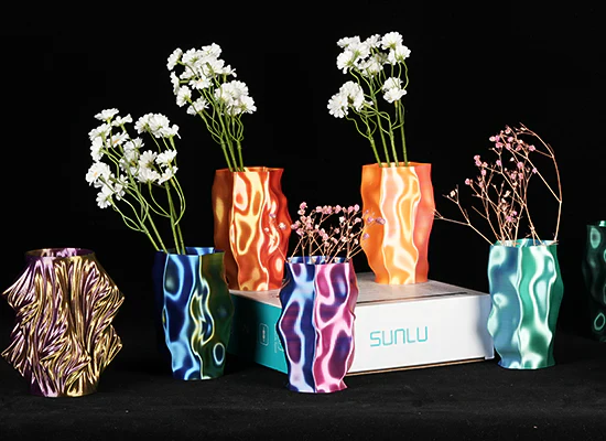 PLA+ Silk Bicolor Negro y Azul SUNLU (3)