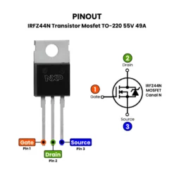 Pinout-IRFZ44N-Transistor-Mosfet-TO-220-55V-49A