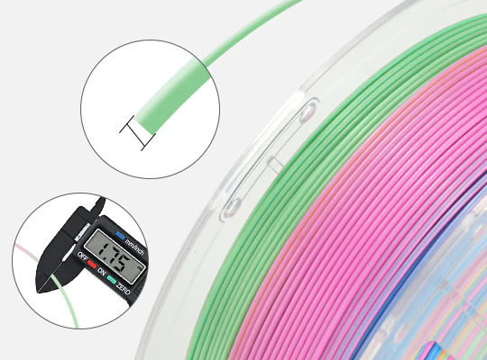 Filamento PLA Silk Arcoíris Degradado Cada 8M 1Kg SUNLU