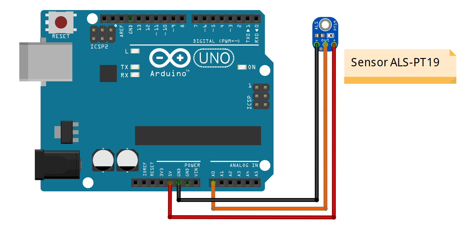 AR4794 - ALS-PT19 Sensor de Luz UV Analógico Diagrama