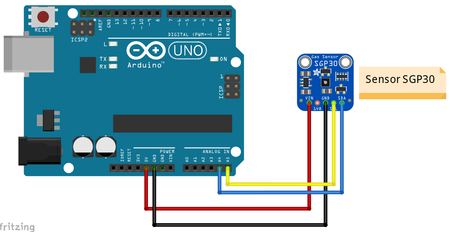 AR4795 - SGP30 Sensor de Calidad del Aire I2C Diagrama