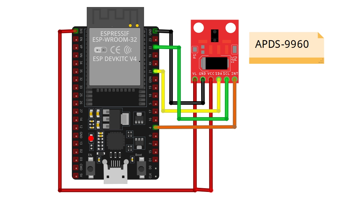 AR4809 - APDS-9960 Sensor de Reconocimiento de Gestos DIA