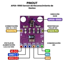 AR4809 - APDS-9960 Sensor de Reconocimiento de Gestos PINOUT_1
