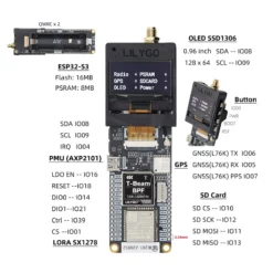 T-Beam BPF LoRa OLED GPS ESP32-S3 Pinout
