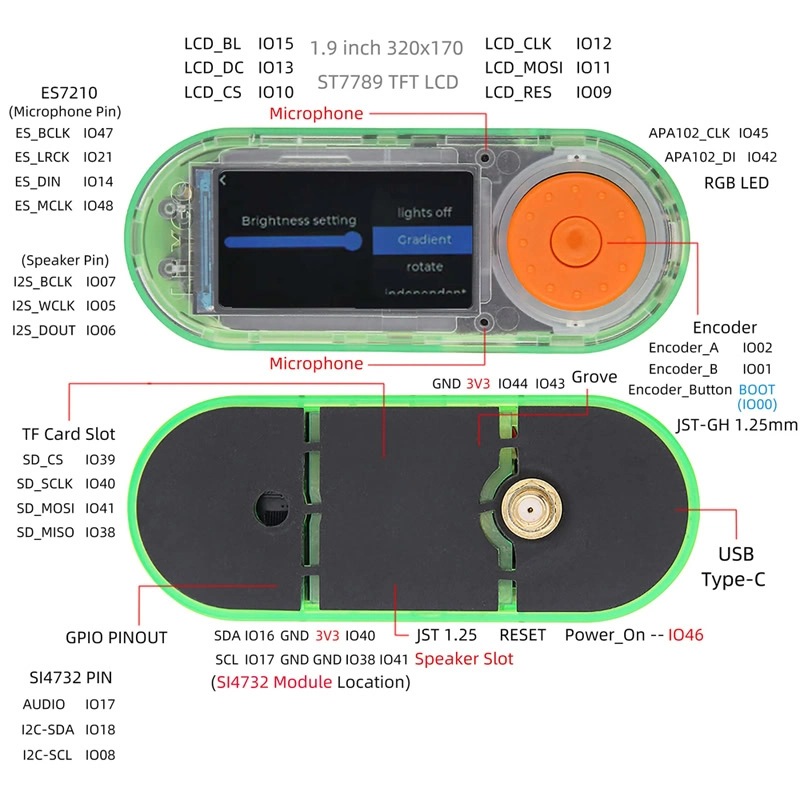 T-Embed SI473 ESP32-S3 LILYGO HARDWARE