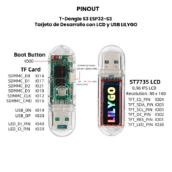 T-Dongle S3 ESP32-S3 Pinout
