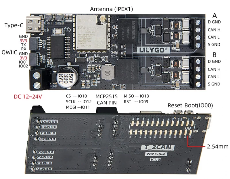 Elementos de hardware T2CAN