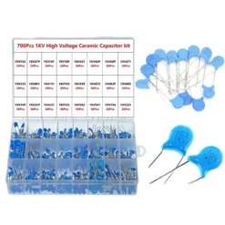 Kit de 700 Capacitores Cerámicos de Alto Voltaje 1KV 10PF-821PF