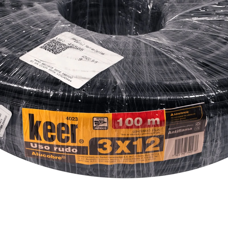 AR5080 Cable Eléctrico 12 AWG de 3 Conductores 1 Metro