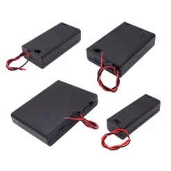 Porta pilas AA con Tapa y Interruptor