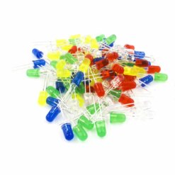 100 Leds Difuso de 5mm Colores Rojo Verde Azul Amarillo y Blanco